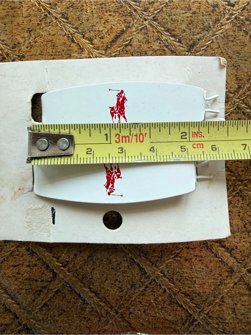 Vintage Ralph Lauren Pony Barrette Set: White Enamel Equestrian Hair Clips